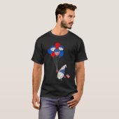 Amerikaanse patriottische kabouters VS vlag 4 juli T-shirt (Voorkant volledig)