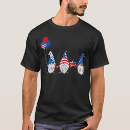 Amerikaanse patriottische kabouters VS vlag 4 juli T-shirt