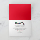 Amerikaanse patriottische kerstakerstavond Poinset Kaart (Binnen)