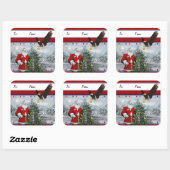 Amerikaanse patriottische kerstcadeautjes Label st (Vel)