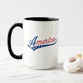 Amerikaanse Patriottische Koffiemok | Vintage USA- Mok