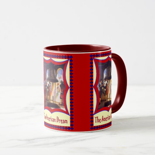 Amerikaanse patriottische, Liberty bell Mok (Voorkant rechts)