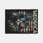 Amerikaanse Patriottische Maine Coon Cat Fleece Deken (Voorkant (Horizontaal))