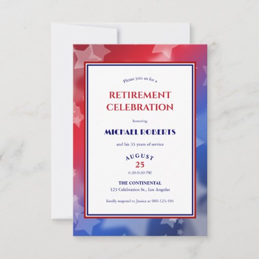 Amerikaanse patriottische militaire aftredingspart kaart (Voorkant)