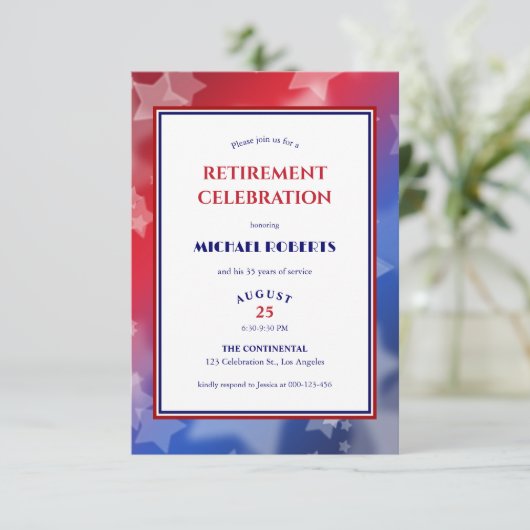 Amerikaanse patriottische militaire aftredingspart kaart (Staand voorkant)