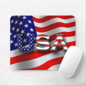 Amerikaanse Patriottische Muismat met 3-D Letterin (Met muis)