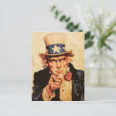 -Amerikaanse Patriottische Oom Sam Briefkaart (Staand voorkant)