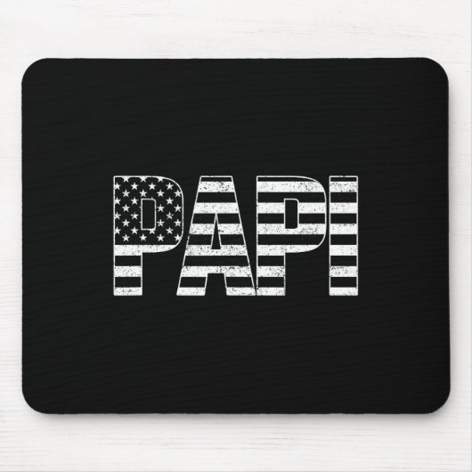 Amerikaanse Patriottische Papi Vaderdag Amerikaans Muismat (Voorkant)