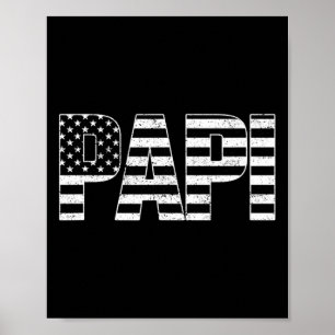Amerikaanse Patriottische Papi Vaderdag Amerikaans Poster