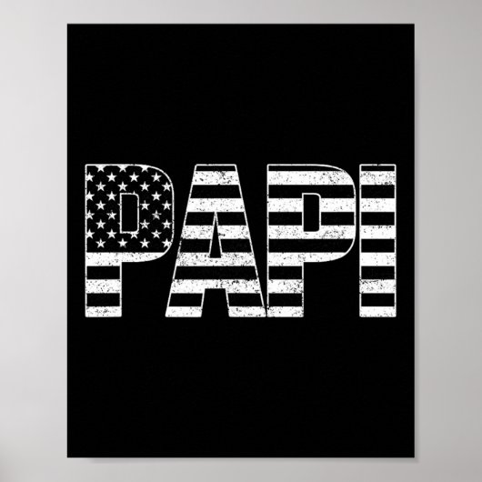 Amerikaanse Patriottische Papi Vaderdag Amerikaans Poster (Voorkant)