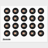 Amerikaanse patriottische patchwork sterren strepe ronde sticker (Vel)