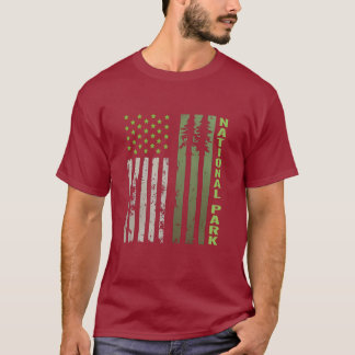 Amerikaanse Patriottische Pine Tree Ondersteunt Na T-shirt