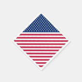 Amerikaanse patriottische rode stripes sterren Vla Servetten (Hoek)