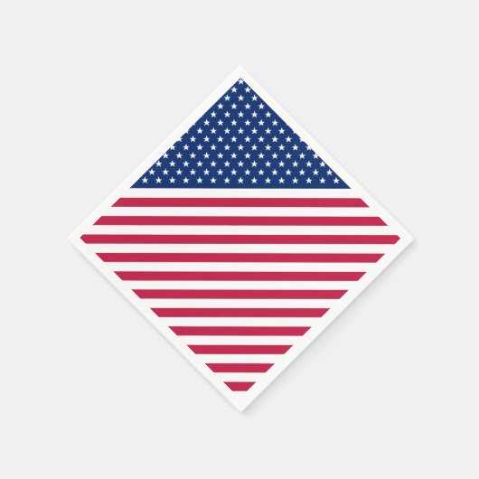 Amerikaanse patriottische rode stripes sterren Vla Servetten (Hoek)