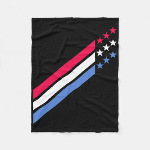 Amerikaanse Patriottische Rode Witte Blauwe Sterre Fleece Deken