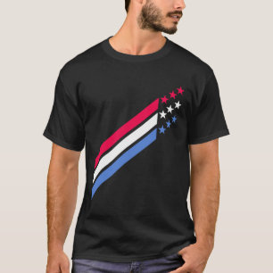 Amerikaanse patriottische rode witte blauwe sterre t-shirt