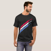 Amerikaanse Patriottische Rood Wit Blauw Sterren S T-shirt (Voorkant volledig)