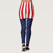 Amerikaanse patriottische sterren en strepen leggings (Achterkant)