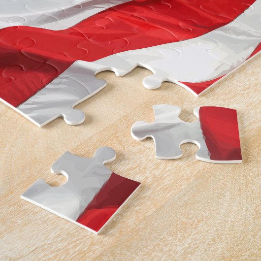 Amerikaanse patriottische sterren en strepen legpuzzel (Zijkant)