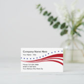 Amerikaanse patriottische sterren en strepen visitekaartje (Staand voorkant)