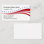 Amerikaanse patriottische sterren en strepen visitekaartje (Voorkant / Achterkant)