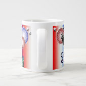 Amerikaanse patriottische sterren & Stripes Jumbo- Grote Koffiekop (Achterkant)