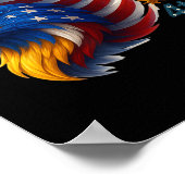 Amerikaanse Patriottische straaljagers Vlag Eagle Poster (Hoek)