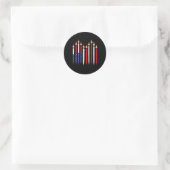 Amerikaanse Patriottische straaljagers VS Vlag 4e Ronde Sticker (Tas)