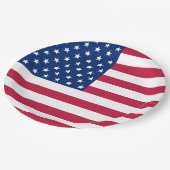 Amerikaanse patriottische strips Stars Flag Party  Papieren Bordje (Gekanteld)