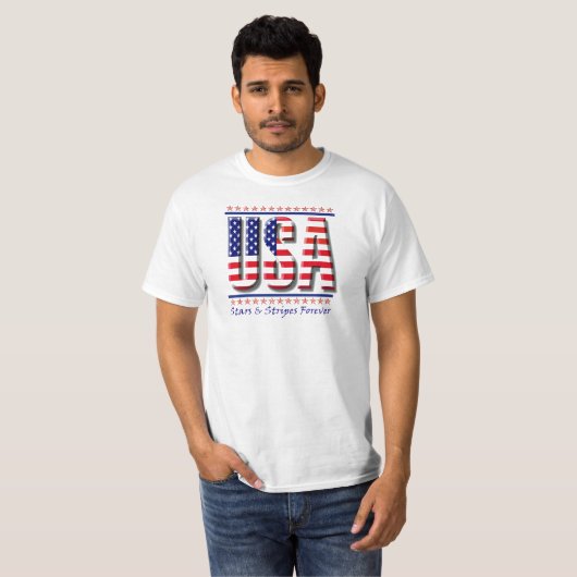 Amerikaanse Patriottische T-Shirt - Amerikaans T-s (Voorkant volledig)