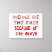 Amerikaanse patriottische thuisbasis van de gratis canvas afdruk (Voorkant)