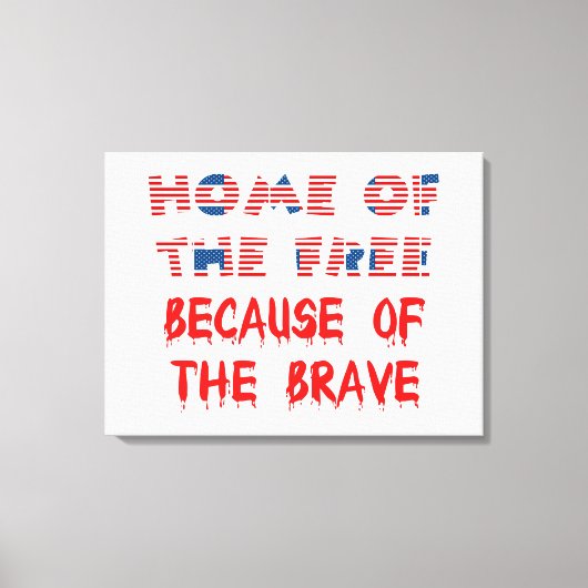 Amerikaanse patriottische thuisbasis van de gratis canvas afdruk (Voorkant)