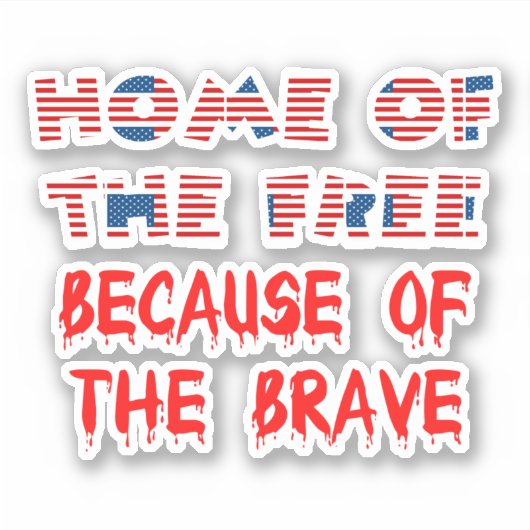 Amerikaanse patriottische thuisbasis van de gratis sticker (Voorkant)