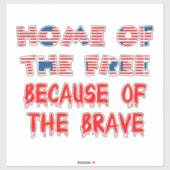 Amerikaanse patriottische thuisbasis van de gratis sticker (Vel)