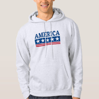 Amerikaanse Patriottische Typografie Hoodie
