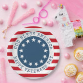 Amerikaanse patriottische veteranen papieren bordje (Feest)