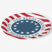Amerikaanse patriottische veteranen papieren bordje (Gekanteld)