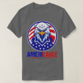Amerikaanse Patriottische Vierde Juli Eagle T-shirt (Design voorkant)