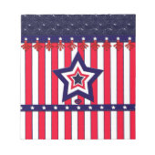 Amerikaanse patriottische viering van nationale Fe Notitieblok (Voorkant)
