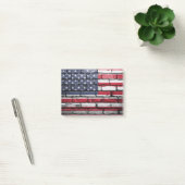 Amerikaanse patriottische vlag aan de muur post-it® notes (Kantoor)