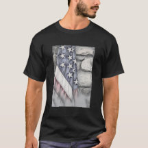 Amerikaanse patriottische vlag aan de muur