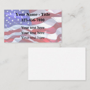 Amerikaanse patriottische vlag achtergrond visitekaartje