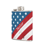 Amerikaanse patriottische vlag Amerikaanse vlag op Heupfles (Links)