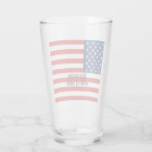 Amerikaanse patriottische vlag glas (Achterkant)
