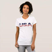 Amerikaanse Patriottische VLAG GRAFISCHE T - shirt (Voorkant volledig)