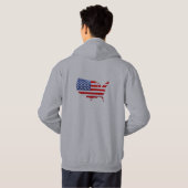 Amerikaanse patriottische vlag hoodie (Achterkant volledig)