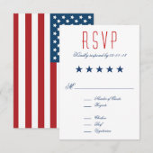 Amerikaanse patriottische vlag RSVP (Voorkant / Achterkant)