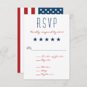 Amerikaanse patriottische vlag RSVP 2 (Voorkant / Achterkant)