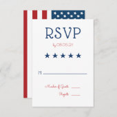 Amerikaanse patriottische vlag RSVP 3 (Voorkant / Achterkant)