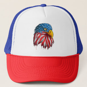 Amerikaanse patriottische Vlag van de VS Stekelare Trucker Pet